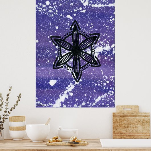 Poster Couronne Chakra - Points Un (Cuisine)