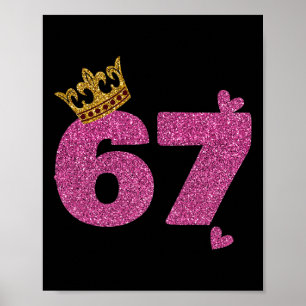 Poster Couronne d'anniversaire 67 67 ans 