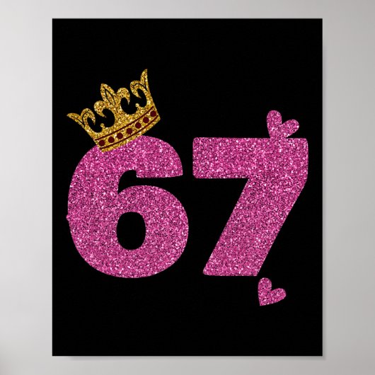 Poster Couronne d'anniversaire 67 67 ans  (Devant)