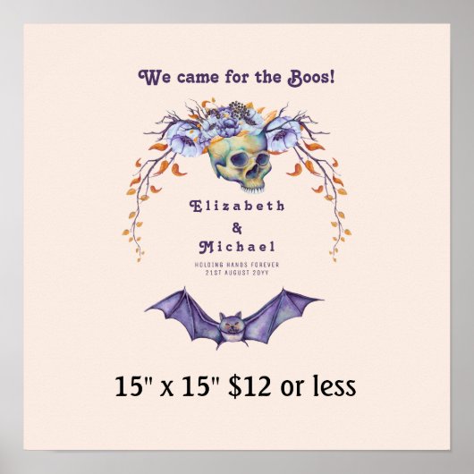 Poster Couronne d'arbres empreintes digitales Halloween B (Devant)