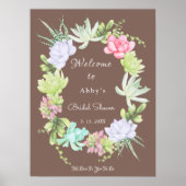 Poster Couronne de bienvenue de douche nuptiale de verdur (Devant)