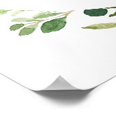 Poster Couronne de feuilles de verdure moderne Panneau de (Coin)