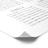 Poster Couronne de feuilles gris foncé plan de table de m (Coin)