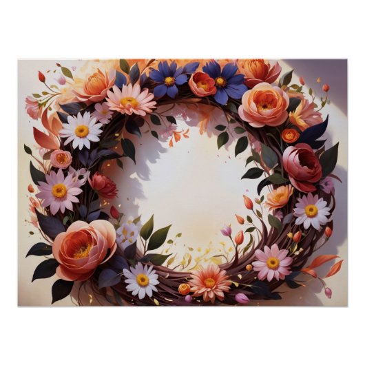 Poster Couronne de fleurs (Devant)