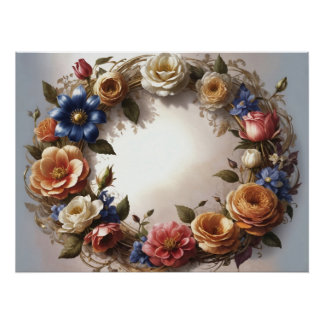 Poster Couronne de fleurs