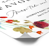 Poster Couronne de fleurs sauvages Traitements et faveurs (Coin)