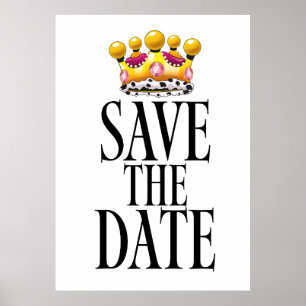 Poster Couronne de mariage pour sauver la date
