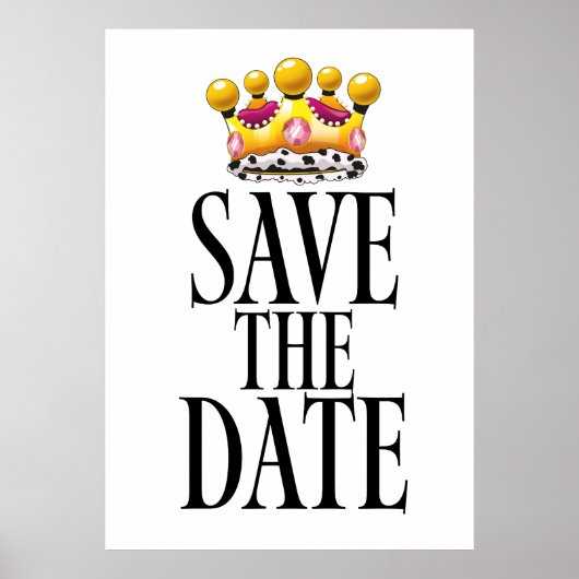 Poster Couronne de mariage "Save the Date" (Devant)