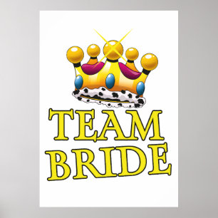 Poster Couronne de mariage Team Bride