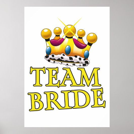 Poster Couronne de mariage Team Bride (Devant)