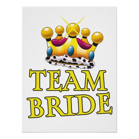 Poster Couronne de mariée Team Bride (Devant)