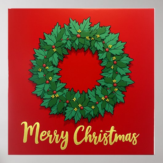 Poster couronne de Noël (Devant)