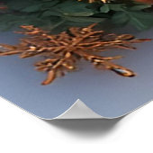 Poster Couronne de Noël avec Poinsettias (Coin)