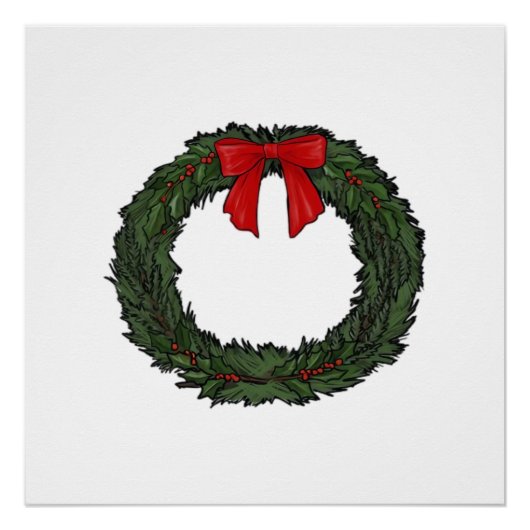 Poster Couronne de Noël Classique (Devant)