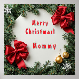 Poster Couronne de Noël festive