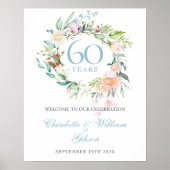 Poster Couronne de roses 60e anniversaire de mariage pann (Devant)