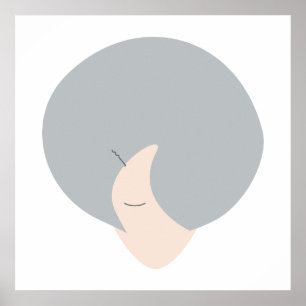 Poster Couronne de sagesse Art de femme minimaliste mod