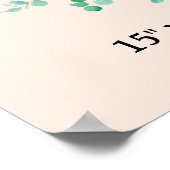 Poster Couronne d'empreintes digitales en corail menthe L (Coin)