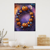 Poster Couronne d'Halloween enchantée (Cuisine)