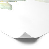 Poster Couronne élégante de verdure et d'or pour une douc (Coin)