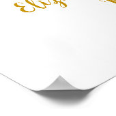 Poster Couronne florale rose pour les 50 ans d'anniversai (Coin)