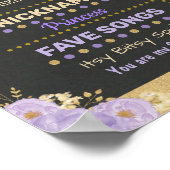 Poster Couronne florale violette chic princesse étape imp (Coin)