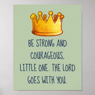 Poster Couronne inspirée de versets bibliques pour enfant
