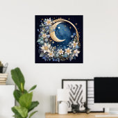 Poster Couronne Lunaire Dorée (Bureau à domicile)