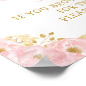 Poster Couronne Princesse Blush Floral Baby Diaper Raffle (Coin)