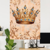 Poster Couronne royale. (Bureau à domicile)