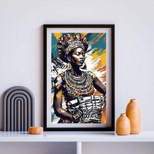 Poster Couronnée de rythme et de feu
