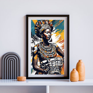 Poster Couronnée de rythme et de feu
