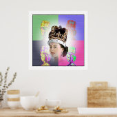 Poster Couronnement d'art pop pour Elizabeth II (Cuisine)