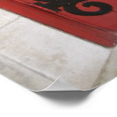 Poster Couronnes sur l'impression de porte rouge (Coin)