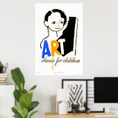Poster Cours d'art Enfants 1940 WPA (Bureau à domicile)