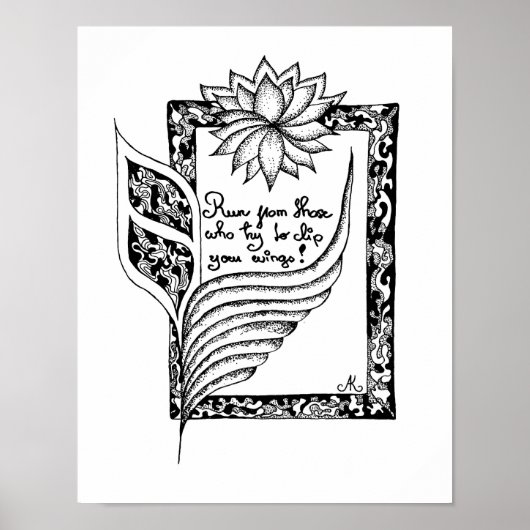 Poster Cours de ceux qui essaient de clipser votre citati (Devant)