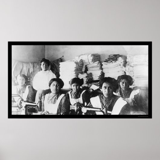 Poster Cours de couture à la Bismarck Indian School 1922 (Devant)