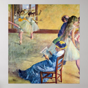 Poster Cours de danse, la salle de danse par Edgar Degas