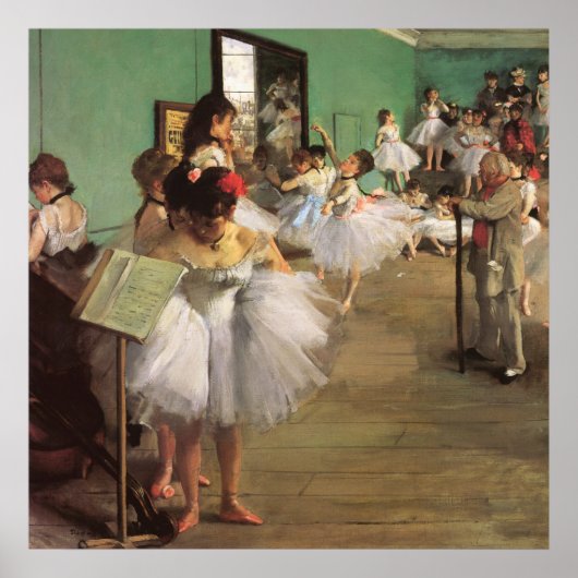 Poster Cours de danse par Degas, Impressionnisme vintage (Devant)