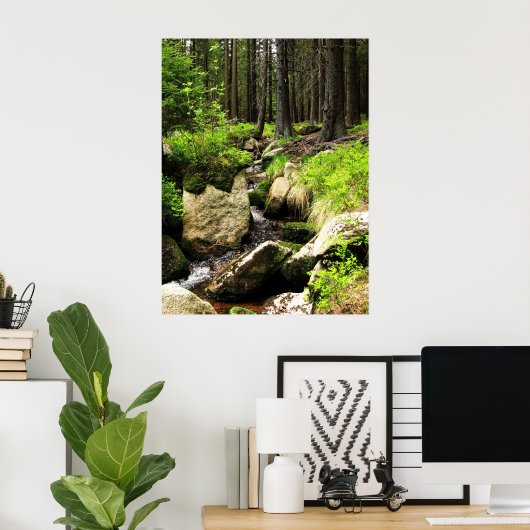 Poster cours de forêt (Bureau à domicile)