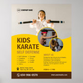 Poster Cours de karaté pour enfants sur mesure (Devant)
