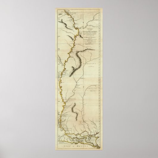 Poster Cours De La Rivière Mississipi (Devant)