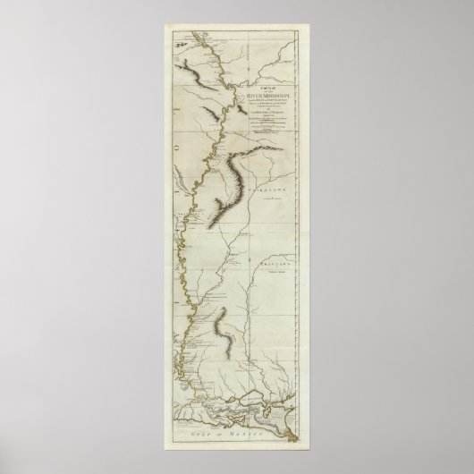 Poster Cours de la rivière Mississipi (Devant)