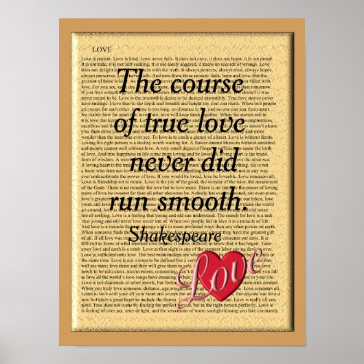 Poster Cours de Véritable amour - imprimé d'art (Devant)