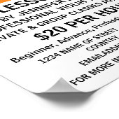 Poster Cours de violon moderne audacieux publicité (Coin)