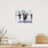 Poster cours de yoga avec instructeur dans un (Cuisine)