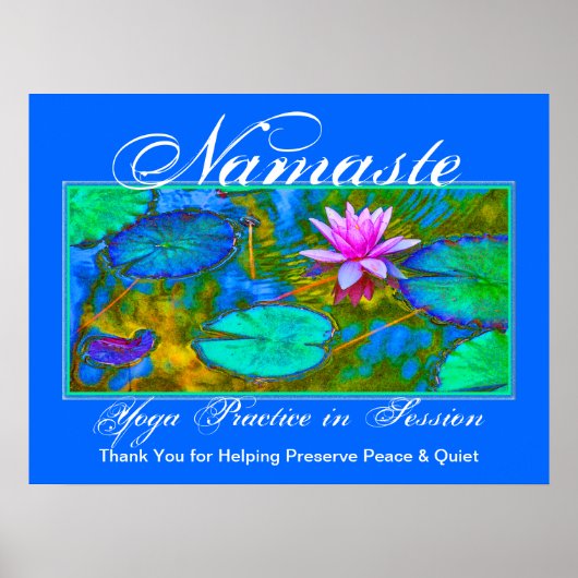 Poster Cours De Yoga S'Il Vous Plaît Garder Tranquille Lo (Devant)