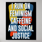 Poster Cours Féministe Caféine Et Justice Sociale Femini (Devant)