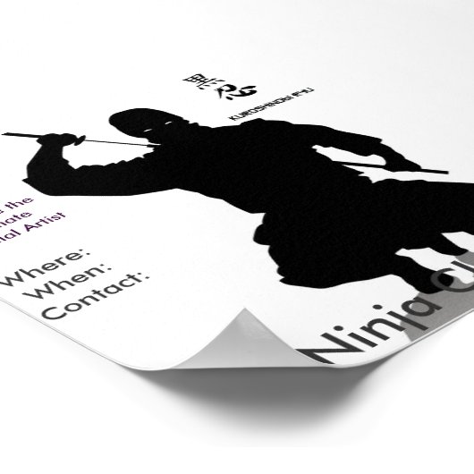 Poster Cours Ninja, Où : Whe... (Coin)