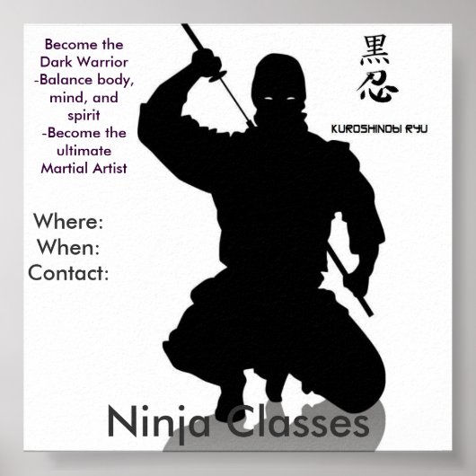 Poster Cours Ninja, Où : Whe... (Devant)